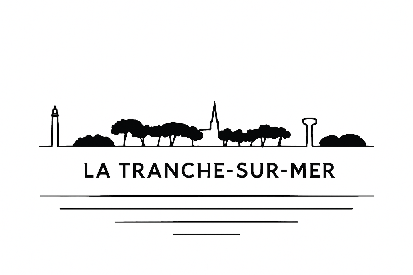 Silhouette de la ville de La Tranche sur Mer