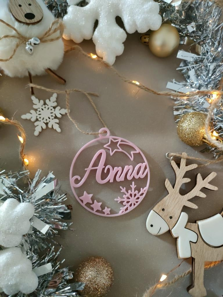 Boule de Noël avec prénom personnalisé