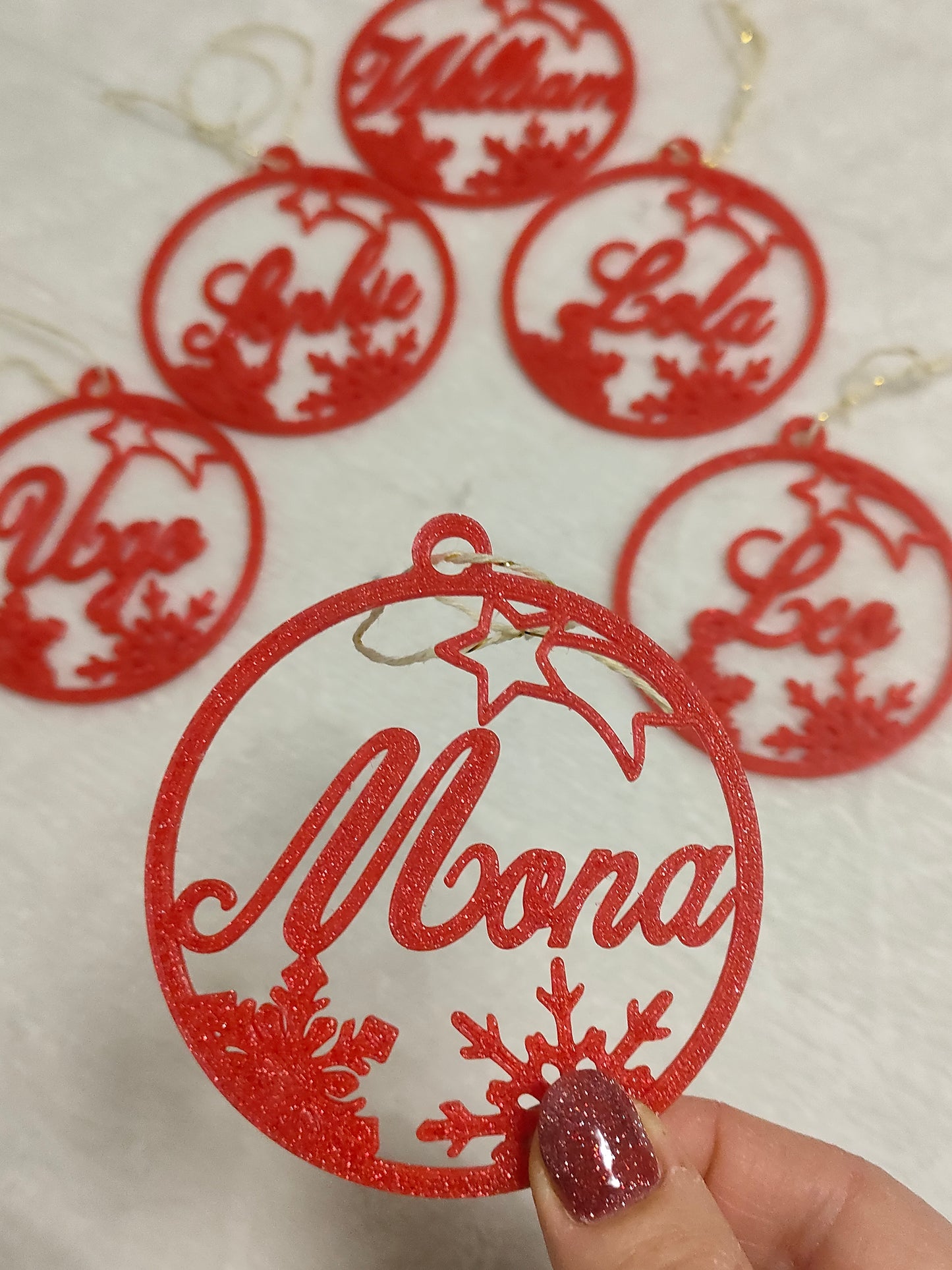Boule de Noël avec prénom personnalisé