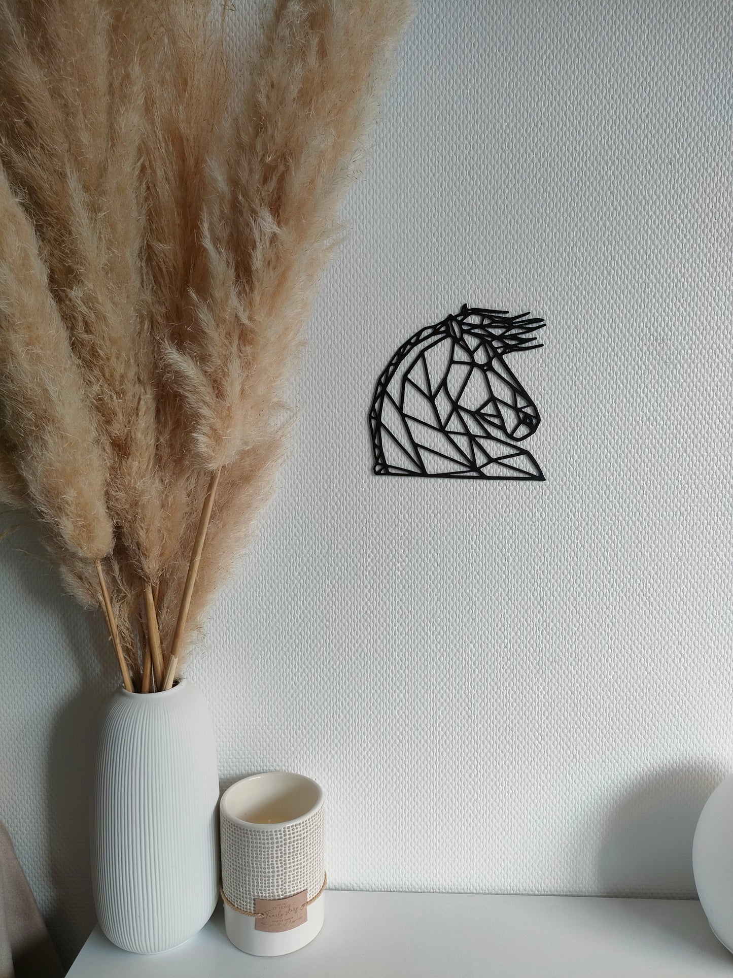 Décoration Murale Tête de Cheval Géométrique