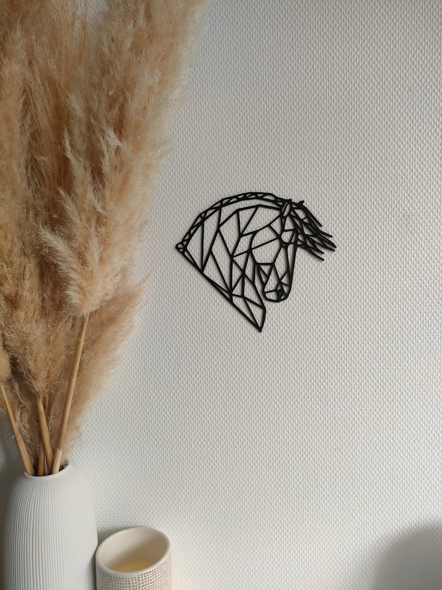 Décoration Murale Tête de Cheval Géométrique