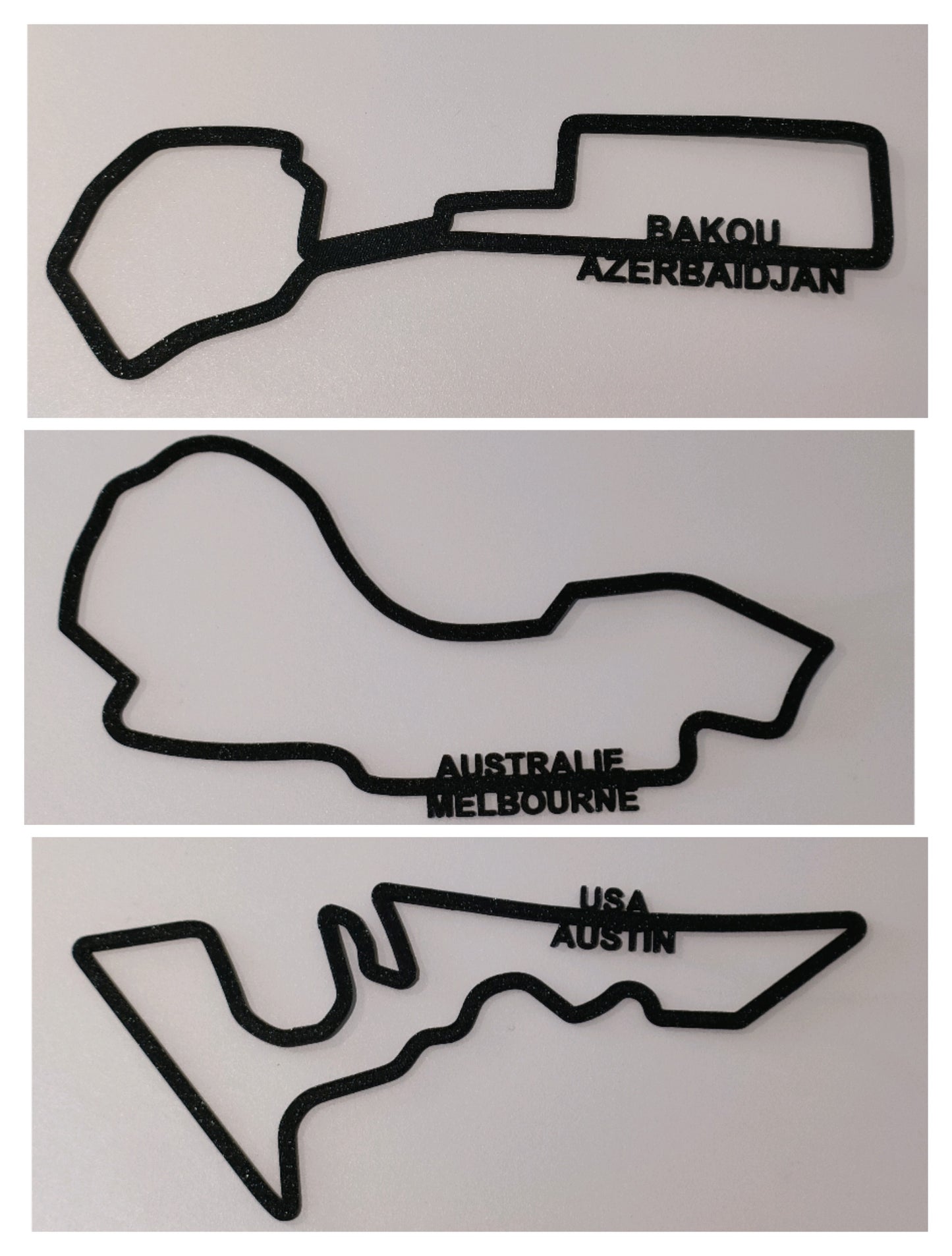 Pack de 24 circuits de Formule 1 avec les noms détachés