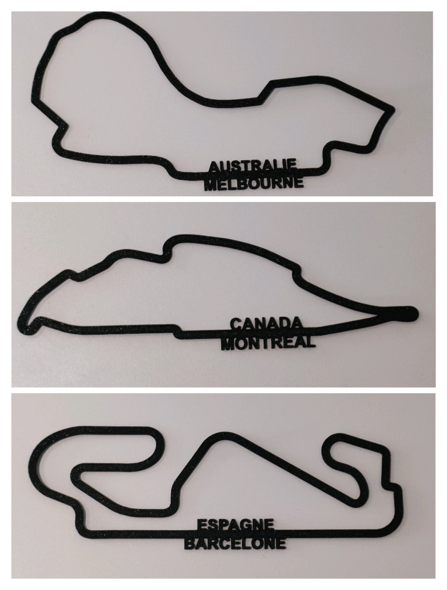 Pack de 24 circuits de Formule 1 avec les noms détachés