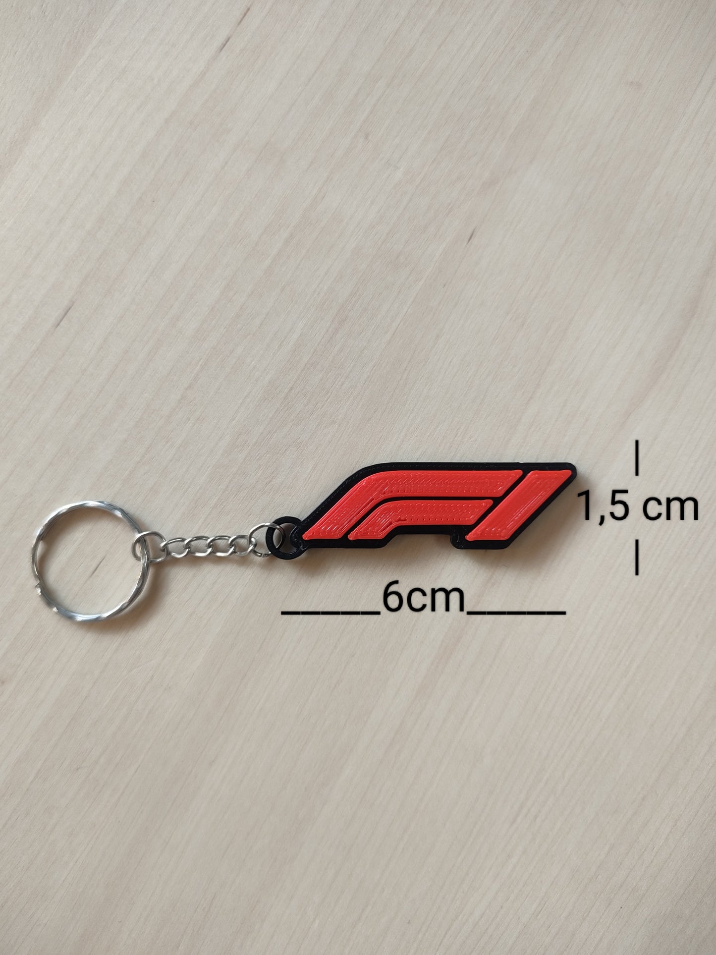 Porte clé F1, Porte-clé Logo Formule 1, Porte-clé Formula 1, Cadeau fan F1, Porte-clé F1, Impression , impression 3D, Sport automobile 3D