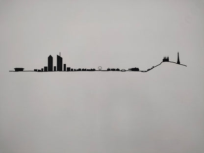 Silhouette de la ville de Lyon