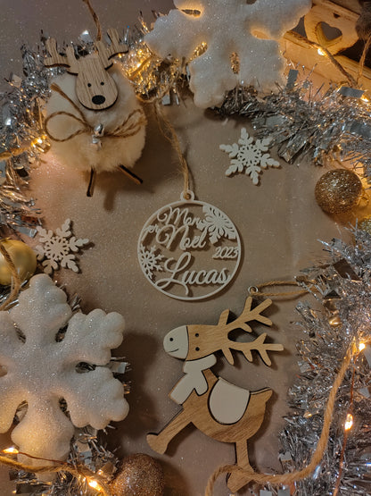 Boule de Noël avec prénom personnalisé