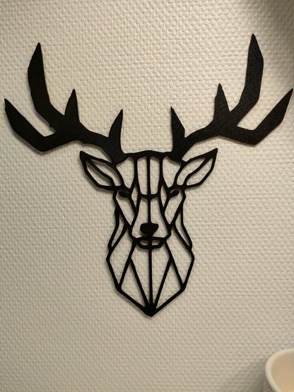 Décoration Murale Tête de Cerf Géométrique