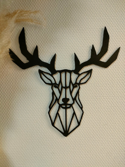 Décoration Murale Tête de Cerf Géométrique
