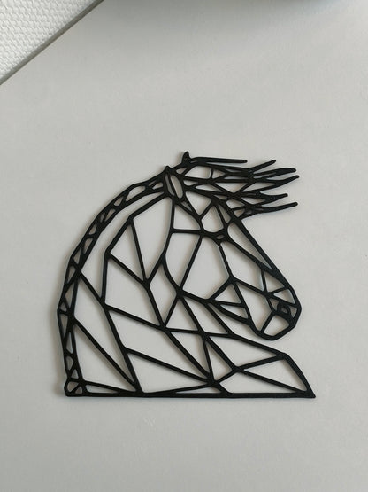 Décoration Murale Tête de Cheval Géométrique