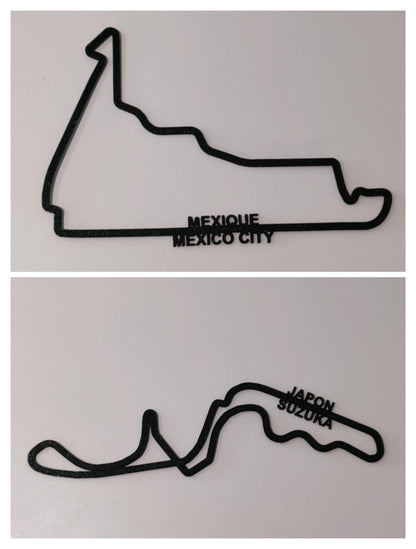 Pack de 24 circuits de Formule 1 avec les noms détachés