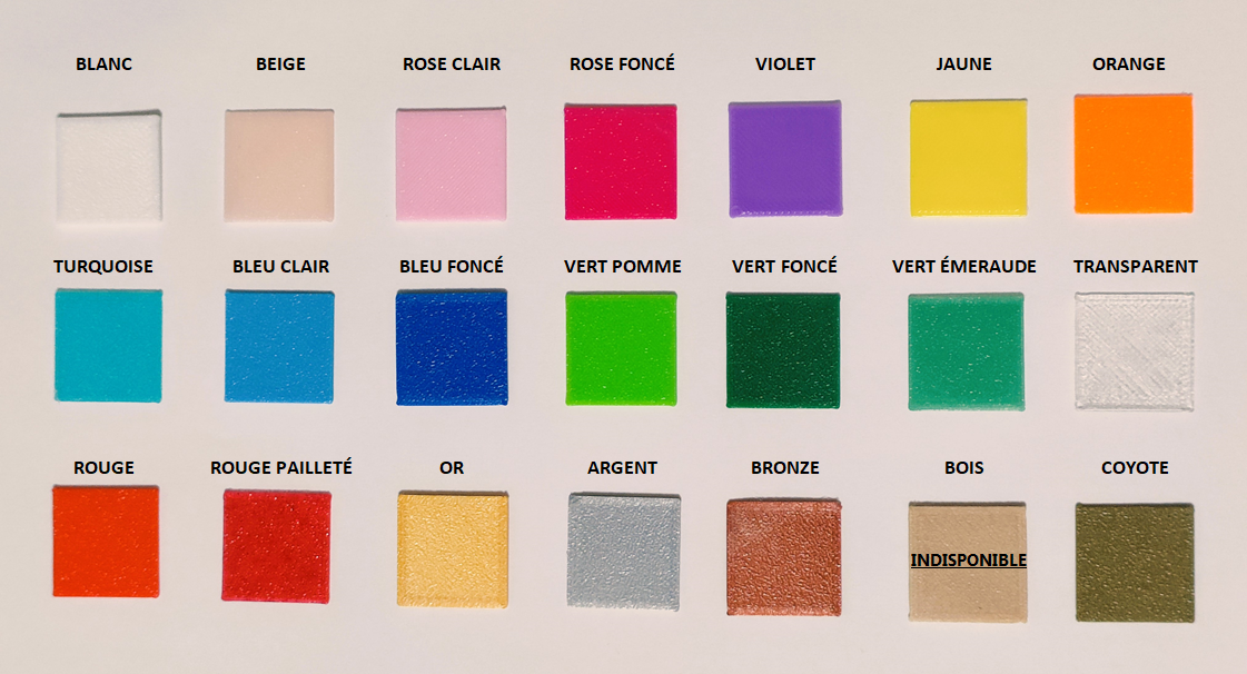 Palette de couleurs