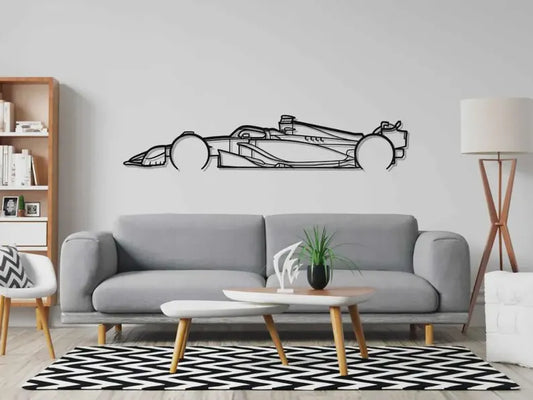 Décoration Murale Silhouette Voiture | Art Mural | Cadeau Idéal pour Passionnés d’Automobile | Cadeau Homme | Formule 1 | Formula One